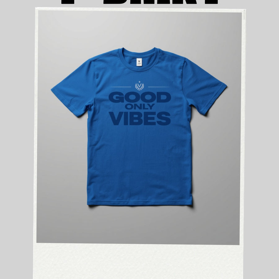 Good Only Vibes Performance Tee - Royal Blue