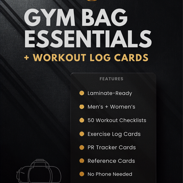 Gym Bag Checklist + Workout Log Cards cover