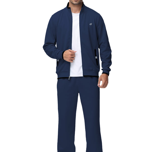 Men'S Tracksuits Sweatsuits for Men Set Track Suits 2 Piece Casual Athletic Jogging Warm up Full Zip Sweat Suits Navy 2XL