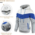 Men'S Novelty Color Block Pullover Fleece Hoodie Casual Sweatshirt