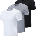 Men'S 1/3 Pack Workout Shirts Quick Dry Mesh Athletic T-Shirts