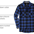 Mens Button down Regular Fit Long Sleeve Casual Flannel Shirts