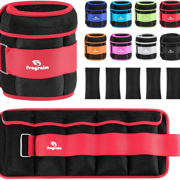 Adjustable Ankle Weights 1-3/4/5/6/8/10/12/15/20 LBS Pair with Removable Weight for Jogging, Gymnastics, Aerobics, Physical Therapy