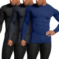 Men'S UPF 50+ Long Sleeve Compression Shirts, Water Sports Rash Guard Base Layer, Athletic Workout Shirt