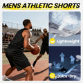 Mens Athletic Shorts with Pockets Quick Dry Workout Shorts Men