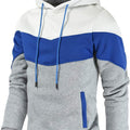 Men'S Novelty Color Block Pullover Fleece Hoodie Casual Sweatshirt