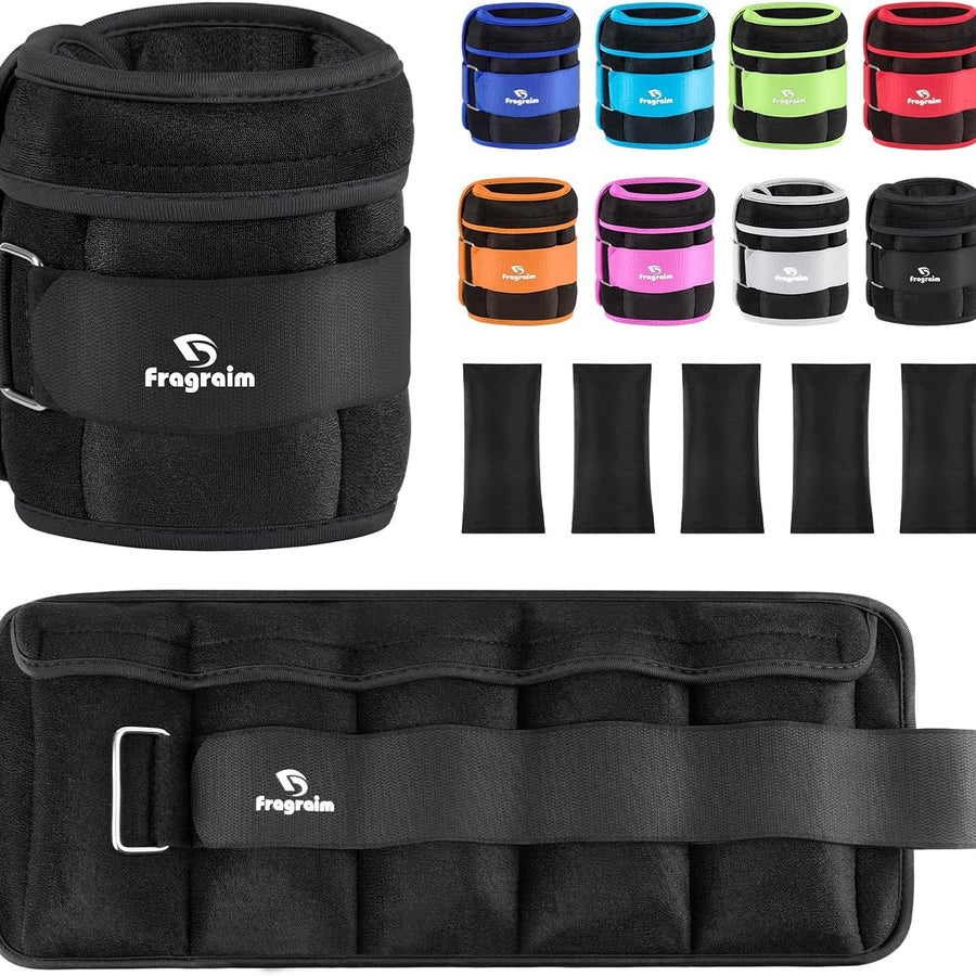 Adjustable Ankle Weights 1-3/4/5/6/8/10/12/15/20 LBS Pair with Removable Weight for Jogging, Gymnastics, Aerobics, Physical Therapy
