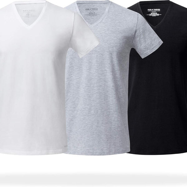 Men Super Soft V Neck | T-Shirt for Men | Breathable, Tagless Performance Cotton Blend | All-Day Wear