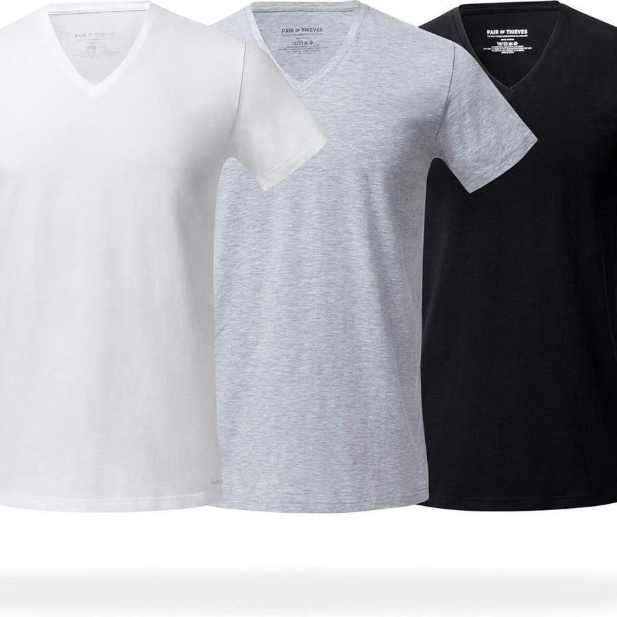 Men Super Soft V Neck | T-Shirt for Men | Breathable, Tagless Performance Cotton Blend | All-Day Wear