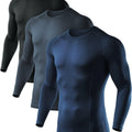 Men'S UPF 50+ Long Sleeve Compression Shirts, Water Sports Rash Guard Base Layer, Athletic Workout Shirt