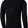 Mens Slim Fit Zip up Mock Neck Polo Sweater Casual Long Sleeve Sweater and Pullover Sweaters with Ribbing Edge