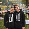 Cross Hoodie Men Christian USA Flag Faith Patriotic Pullover