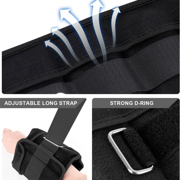 Adjustable Ankle Weights 1-3/4/5/6/8/10/12/15/20 LBS Pair with Removable Weight for Jogging, Gymnastics, Aerobics, Physical Therapy