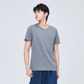 Summer Cotton T Shirts Men 2025 Simple O Neck Stretch Solid New Tops Clothing Casual Tshirt Man Streetwear Cool Tee Shirts