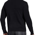 Mens Slim Fit Zip up Mock Neck Polo Sweater Casual Long Sleeve Sweater and Pullover Sweaters with Ribbing Edge