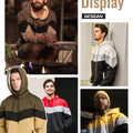 Men'S Novelty Color Block Pullover Fleece Hoodie Casual Sweatshirt