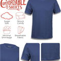 Mens T-Shirts - Super Soft & Comfy Cotton Blend Classic Fit Shirts
