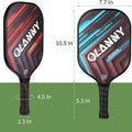 Graphite Pickleball Paddles Set- Premium Rackets Fiber Face & Polymer Honeycomb Core Pickleball Set Includes Pickleball Paddles + Pickleball Balls+ Replacement Soft Grip + 1 Bag