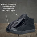 Pembroke, Men'S, Women'S, Unisex Slip Resistant Work Shoes, Water Resistant, Black Canvas