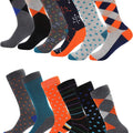 Mio Marino Men'S Dress Socks - Colorful Funky Socks for Men - 12 Pack - Retro Collection - 13-15