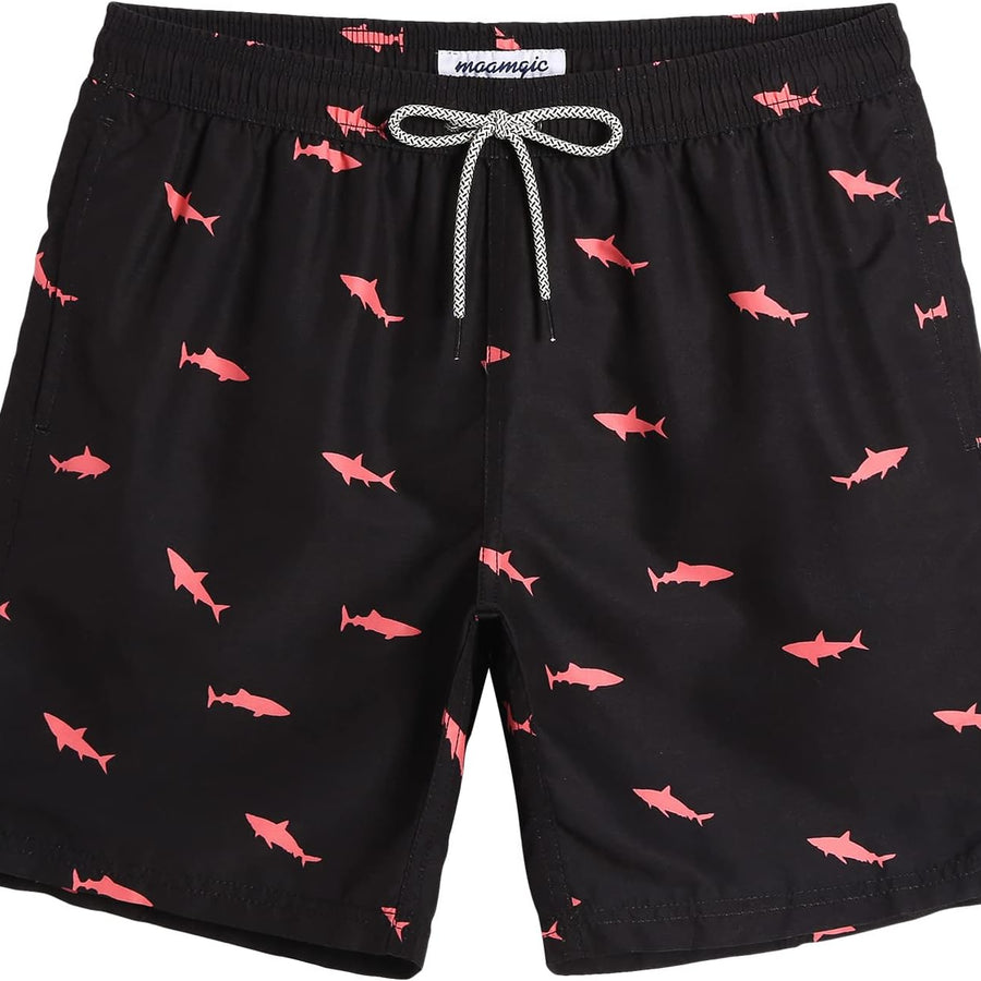 Mens Swim Trunks Quick Dry Mesh Linner with Pockets 7" Beach Shorts